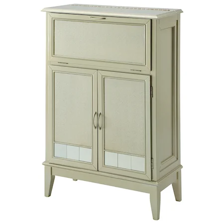 Two Door Drop Lid Bar Cabinet